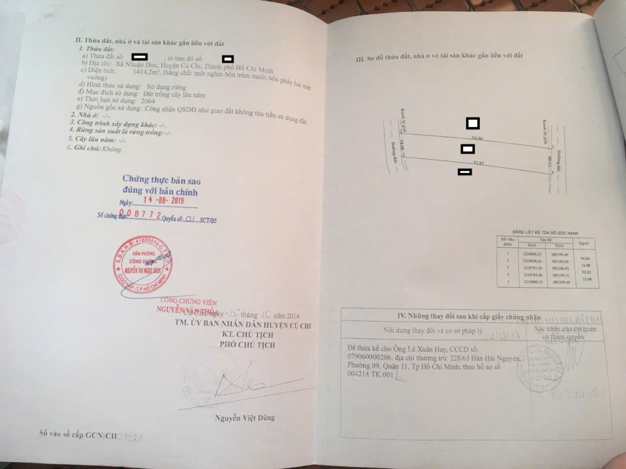 Bán đất 2 mặt tiền Gần Công ty thang máy Hisa, DTCN 1.500m² (15 × 100), Thổ cư 85m2