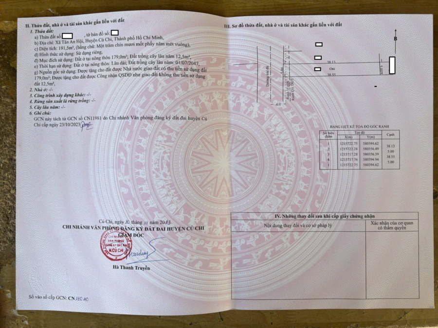 Bán 2 lô đất gần KCN Tây Bắc Củ Chi – phù hợp làm nhà trọ